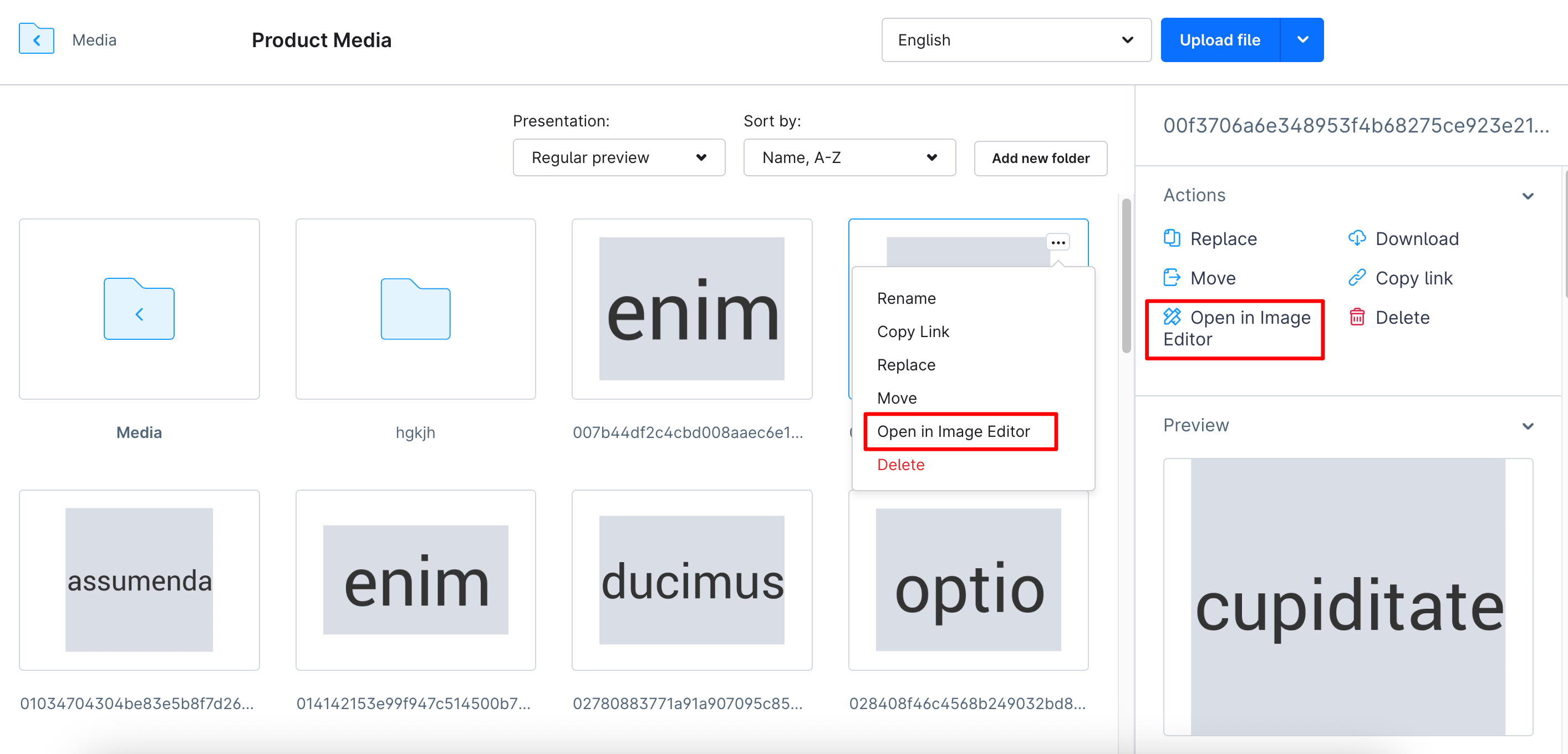 Action button media example