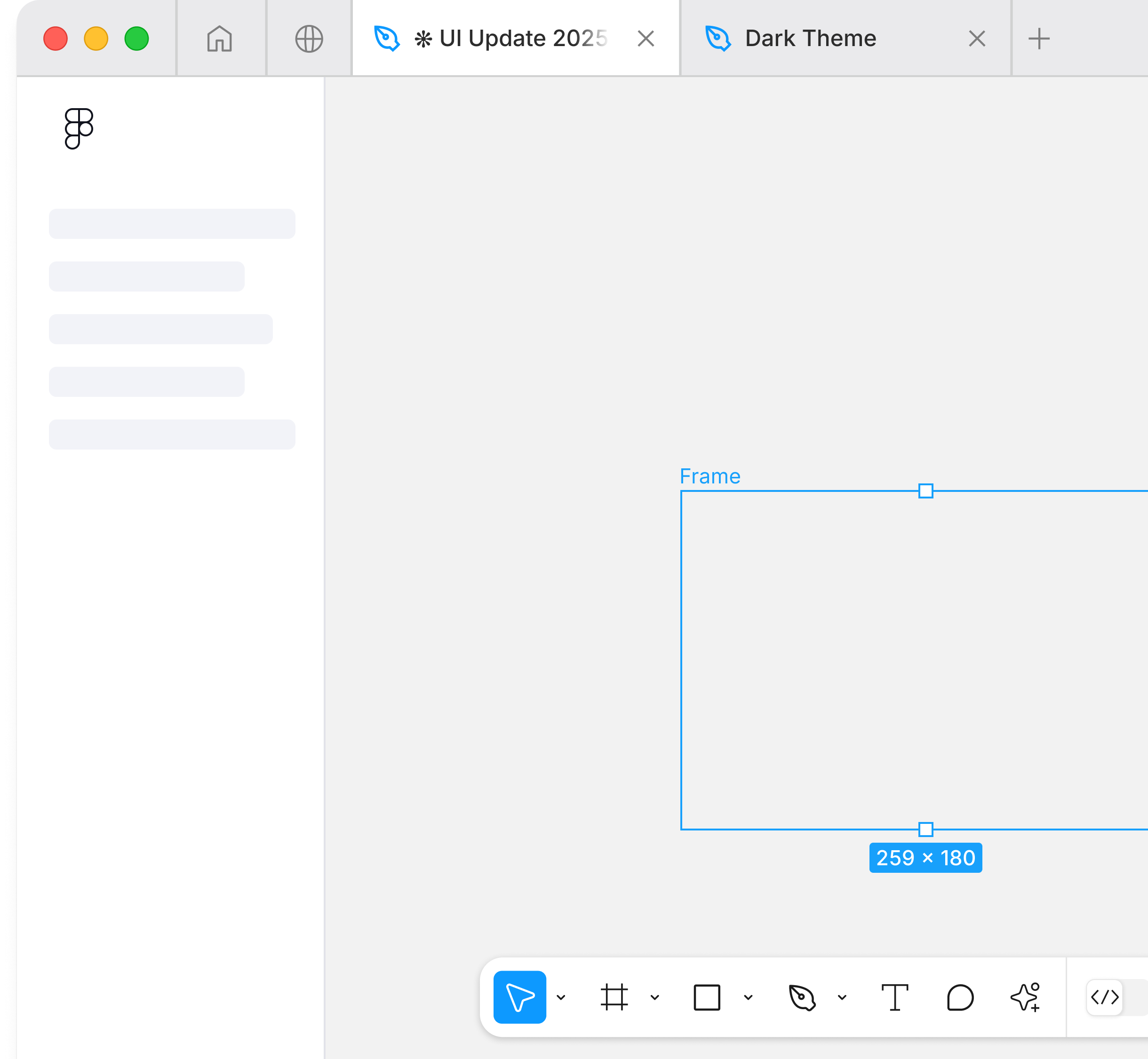 The image shows a sketch of Figma's UI.
